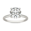 2 CTW Round Lab Grown Diamond Solitaire Engagement Ring 14K White Gold (G-VS) - LUXGRIAL