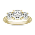 2 CTW AGI Certified Lab Grown Diamond (G-VS) Three Stone Engagement Ring in Choice of 14K Yellow or 14k White Gold - LUXGRIAL