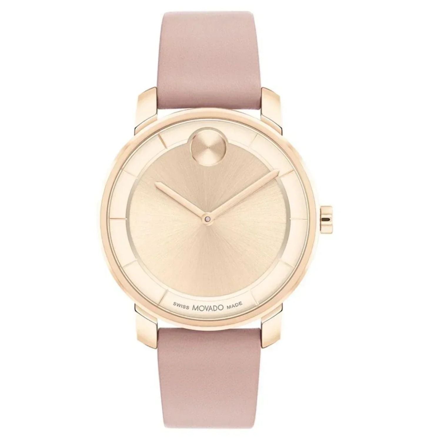 Movado Women's Bold Swiss Quartz Watch – Pink Strap, 34mm