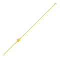 14k Yellow Gold Chain Bracelet with Polished Knot