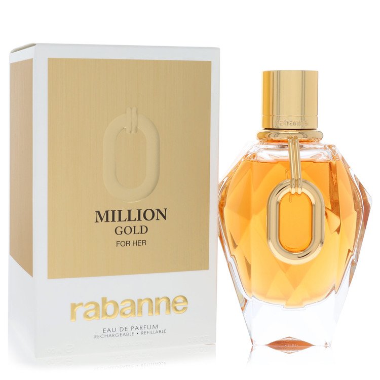 Paco Rabanne Million Gold by Paco Rabanne Eau De Parfum Refillable Spray 3 oz for Women - LUXGRIAL