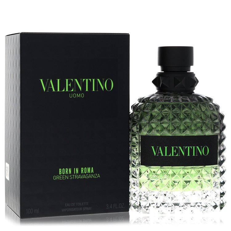 Valentino Uomo Born In Roma Green Stravaganza by Valentino Eau De Toilette Spray 3.4 oz for Men - LUXGRIAL