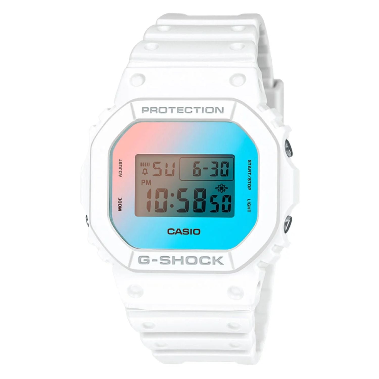 Casio Men's G-Shock Digital Quartz Watch – White Strap, 48mm