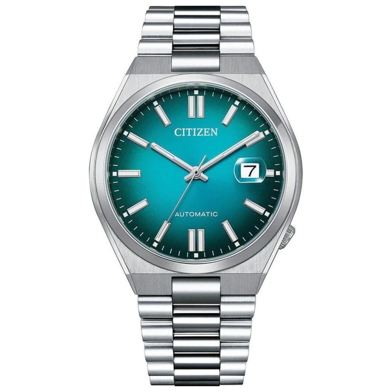 Citizen Men's Tsuyosa Swiss Quartz Watch – Blue Dial, Silver Bracelet, 40mm