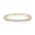 Rodiffy Moissanite Yellow Gold 1.0 Ct Round Cut Full Eternity Wedding Band - LUXGRIAL